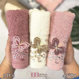 حوله دستی بهباف آذر مدل گلدوزی سایز ۴۰×۸۰